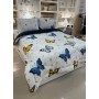 ETE HOMETEX ÇİFT KİŞİLİK WELSOFT UYKU SETİ KELEBEK ANTRASİT 8696474231862